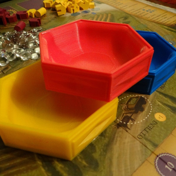 Token Bowls for Board Games- Set of 3- Meeple Holder - Board Game Organization