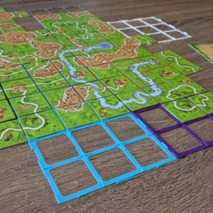 Carcassonne Tile Grids- Tile Grid for 9 Tiles-with Connectors
