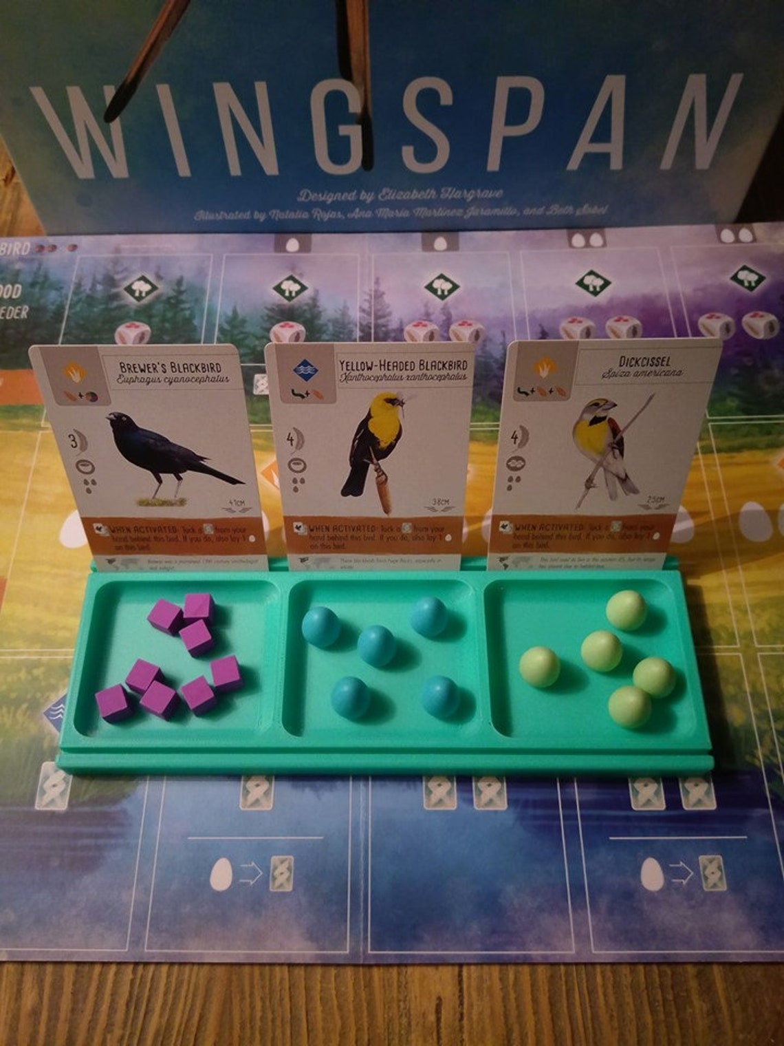 Card Holder With Component Storagelargeboard Game Etsy