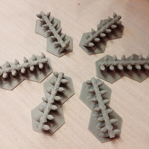 Gloomhaven & Frosthaven Obstacle Spikes 2-hex - Juego de 6