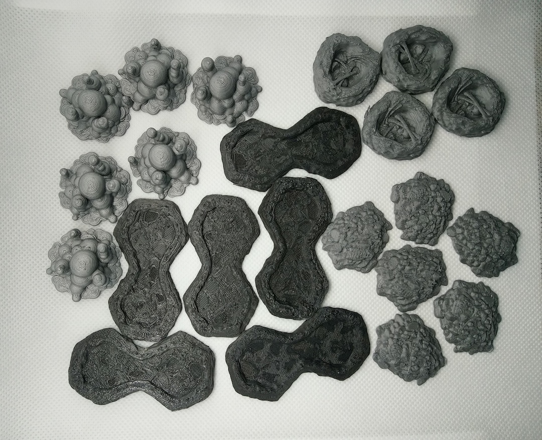 Gloomhaven Terrain Pack - Dark Pits, Gas Traps, Rubble Piles, Birdnests ...