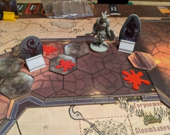Blood Spatter Game Tokens- Set of 5-Gloomhaven