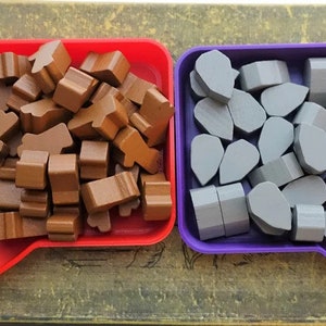 Stackable Game Bits Funnel Trays (Large) - Board Game Token Trays - Set of 2
