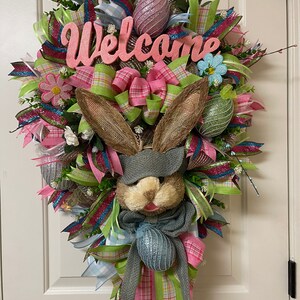 Easter Wreath, Passover Wreath, Spring Wreath, Bunny Wreath, Front Door Wreath, Teardrop Wreath, Easter Egg Wreath
