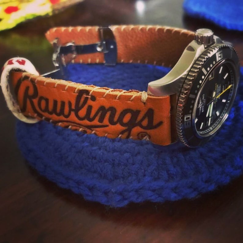 Baseball Glove Leather Watch Band With LOGO rawlings Wilson Etsy
