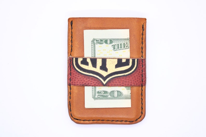 Minimalistic Baseball Glove Leather Wallet 100% Handmade Baseball Glove Leather Minimalistic Wallet image 4