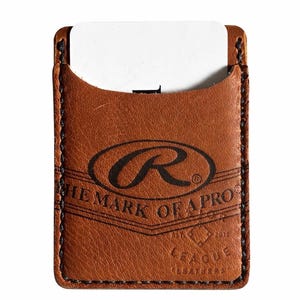 Handmade Baseball Glove Leather Wallet: Minimalist Card Holder