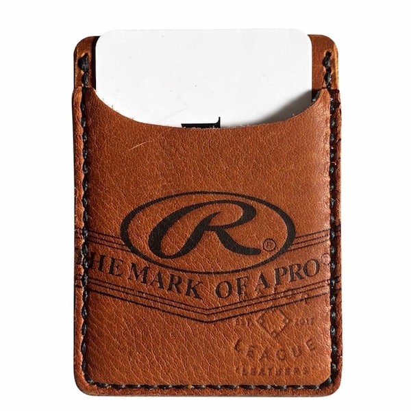 Handmade Baseball Glove Leather Wallet: Minimalist Card Holder