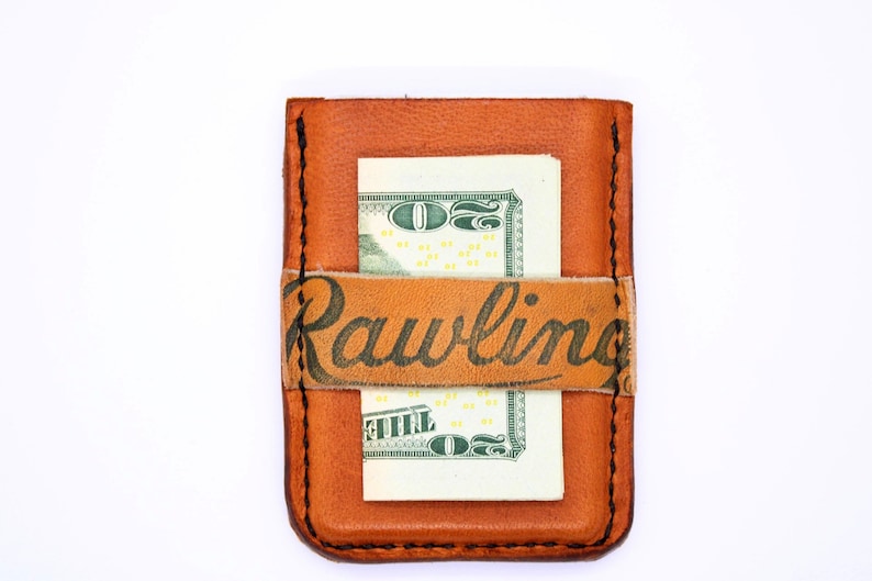 Minimalistic Baseball Glove Leather Wallet 100% Handmade Baseball Glove Leather Minimalistic Wallet image 2