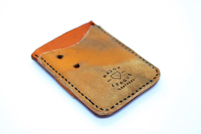 Minimalistic Baseball Glove Leather Wallet 100% Handmade Baseball Glove Leather Minimalistic Wallet image 6