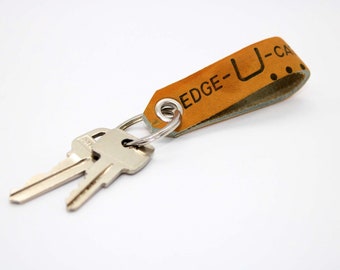 Baseball Glove Leather Loop Keychain