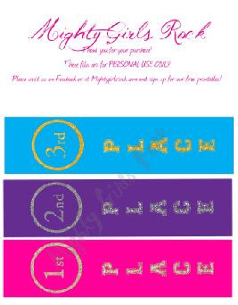 Gymnastics Ribbon Awards PRINTABLE and Instructions on How to Etsy