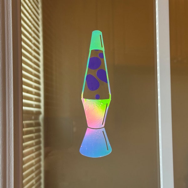 Lava Lamp Window Cling, Groovy Decor, 70's Retro Style Mirror Cling, Hippie Static Cling, 60's Vibes