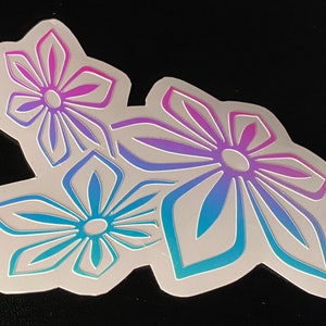 Corner Decal, Laptop Sticker, Notebook Decal, Decorative Border, Floral Decoration