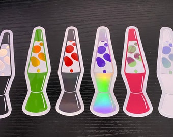 Lava Lamp Decal, Cute Sticker, Hippie Decor, Holographic Decal, Vinyl Sticker for Laptop, Mirror, Car