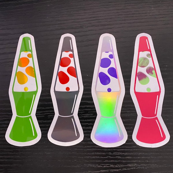 Lava Lamp Decal, Cute Sticker, Hippie Decor, Holographic Decal, Vinyl Sticker for Laptop, Mirror, Car