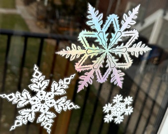 Snowflake Window Clings, Winter Decor, Holiday Decorations