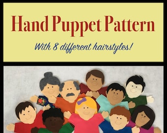 Hand Puppet PATTERN | PDF Full Color Pattern Only (Instant Download) | Great for Imaginative Play! | Felt | Joy School | Joy Boy