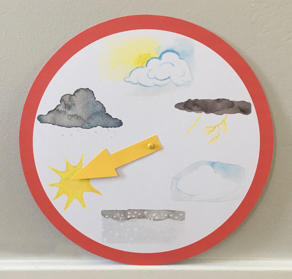 Preschool Weather Chart Joy School Custom Watercolor PDF - Etsy