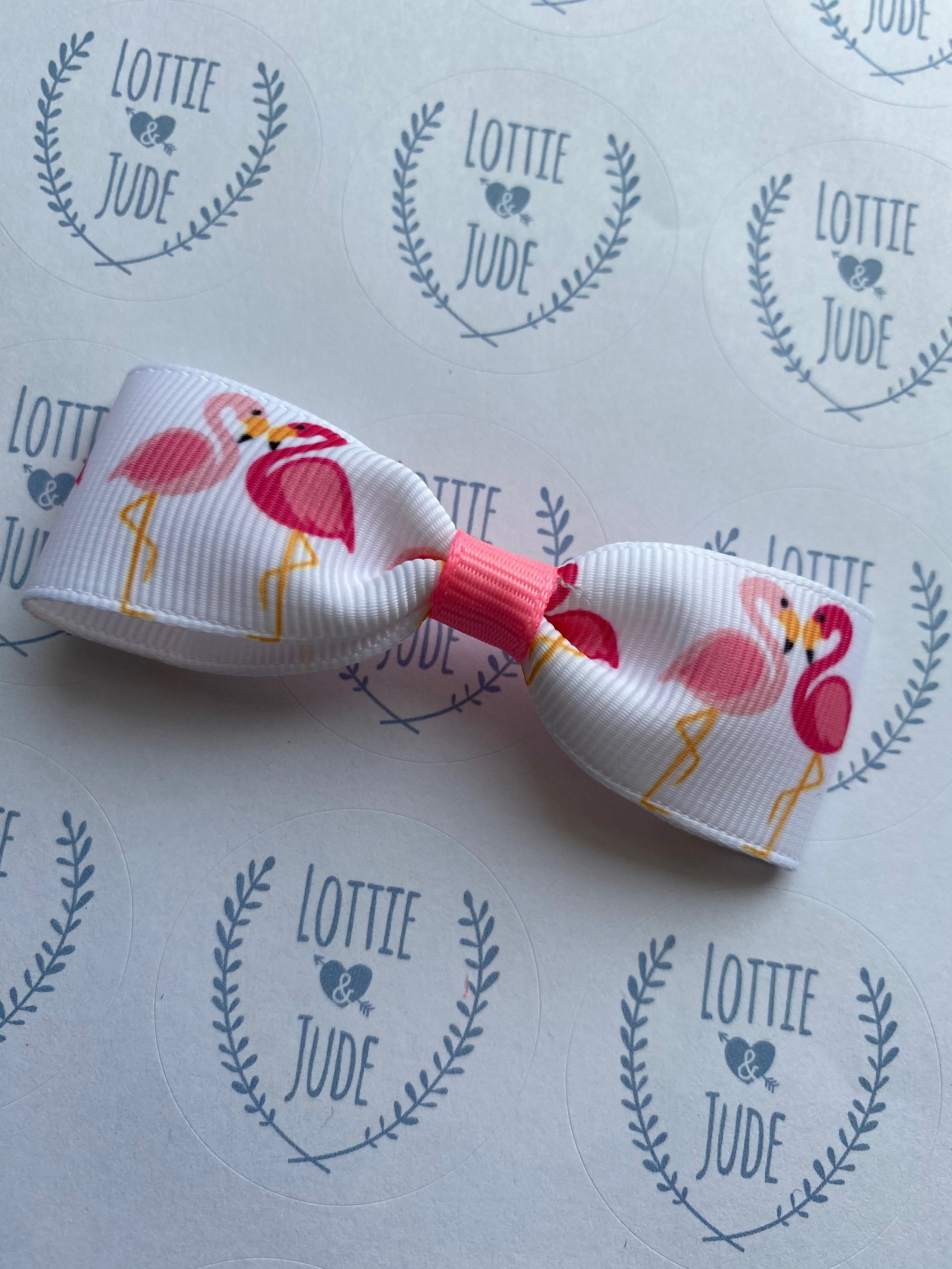 Bright Flamingos Hair Clip / Tie Etsy