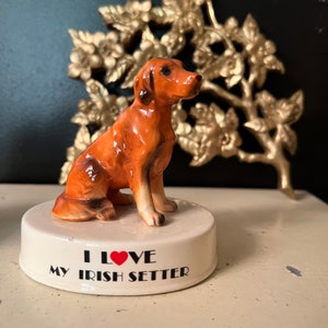 Retro Irish Setter Ceramic Figurine
