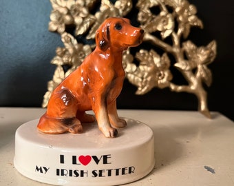 Retro Irish Setter Ceramic Figurine
