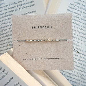 FRIENDSHIP morse code bracelet, beaded friendship bracelet, best friend bracelet, friendship jewelry, friendship gift, morsecode armband