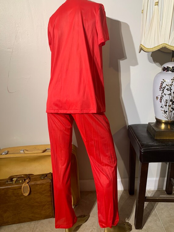 Vintage Vanity Fair Red Pajamas, 1980s - image 4