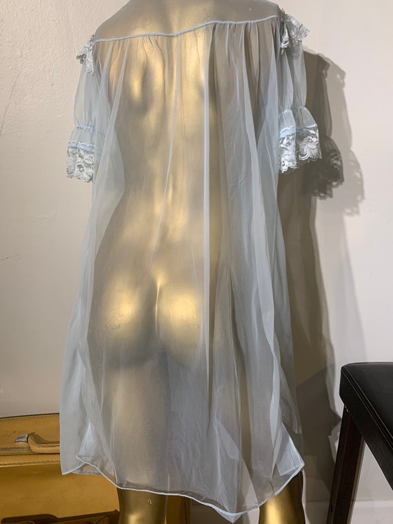 Delicate 1950s Vintage Sexy Sheer House Dress - image 4