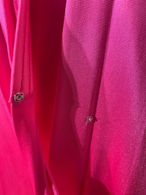 1970s Hot Pink Disco Glam Robe, JC Penney Collect… - image 6