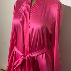 1970s Hot Pink Disco Glam Robe, JC Penney Collectibles