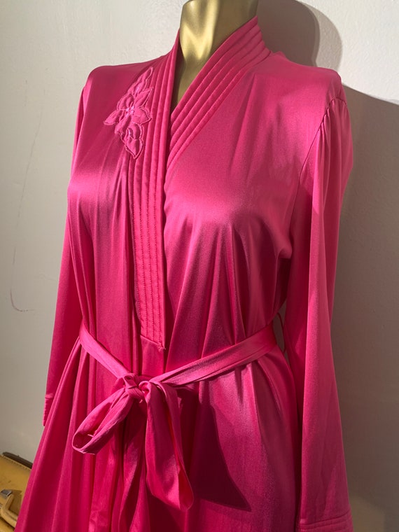 1970s Hot Pink Disco Glam Robe, JC Penney Collect… - image 1