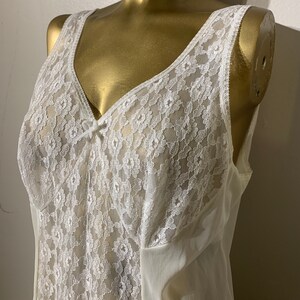 1960’s Lace Panel Slip Sheer Nightgown, Made in the Former Yugoslavia
