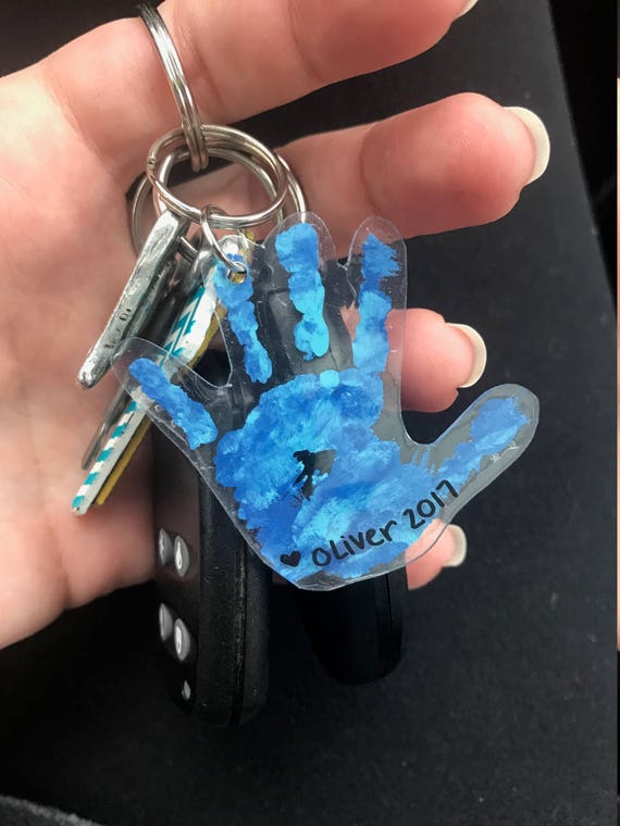 DIY: Neutral Handprint Keychain - Brooke Angelique