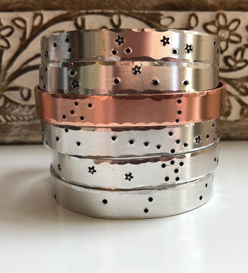 Zodiac Constellation Cuff Bracelets Aquarius Aries Gemini Etsy