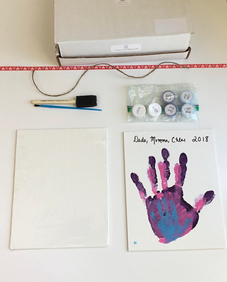 DIY Family Handprint Canvas Kit Kit Collection Etsy