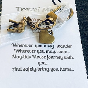 Travel Moose Key Ring