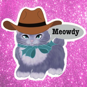 Meowdy Cat Cowboy Sticker