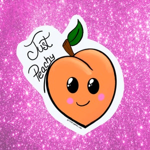 Just peachy! Kawaii booty sticker makes a cute addition to your laptop or notebook - stickers are water resistant and adorable!
