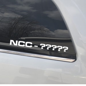 Custom Trekkie Decal Personalize your USS or NCC decal Makes a unique gift for the ones who Trek through the star (s)