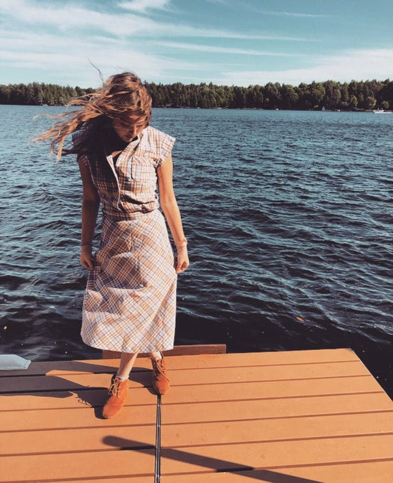 Plaid two piece set
