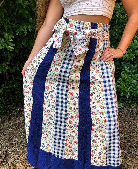 Vintage Peasant Maxi Handmade Skirt