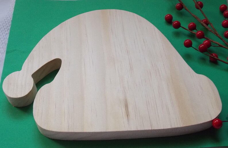 Santa Hat Unfinished DIY Wood Decoration