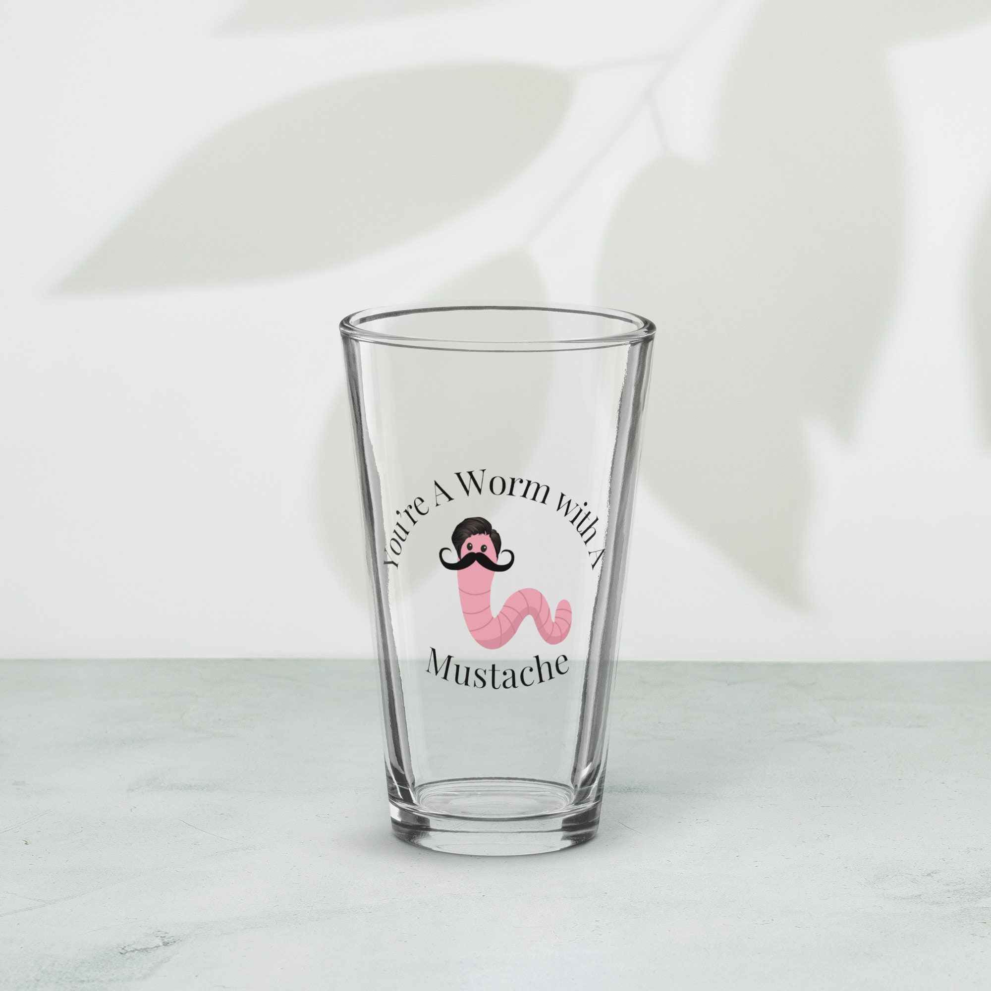 Mustache Pint Glasses - Set of 6