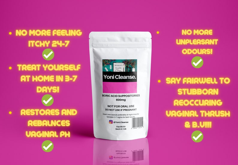 90 x Boric Acid Vaginal Suppositories Treatment BV ...