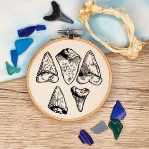 Sharks Teeth Anatomical PDF Embroidery Pattern