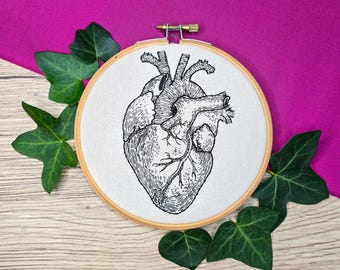Human Heart Anatomical PDF Embroidery Pattern