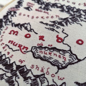 Mordor Map Embroidery Pattern PDF, Lord of the Rings Map Section image 4