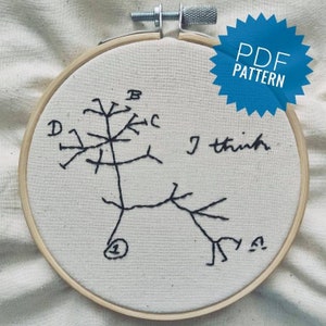 Charles Darwin&#39;s Tree Of Life | On the Origin of Species | PDF Embroidery Pattern