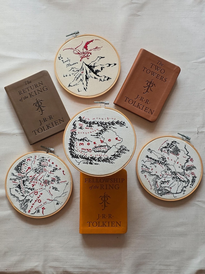 Mordor Map Embroidery Pattern PDF, Lord of the Rings Map Section image 2